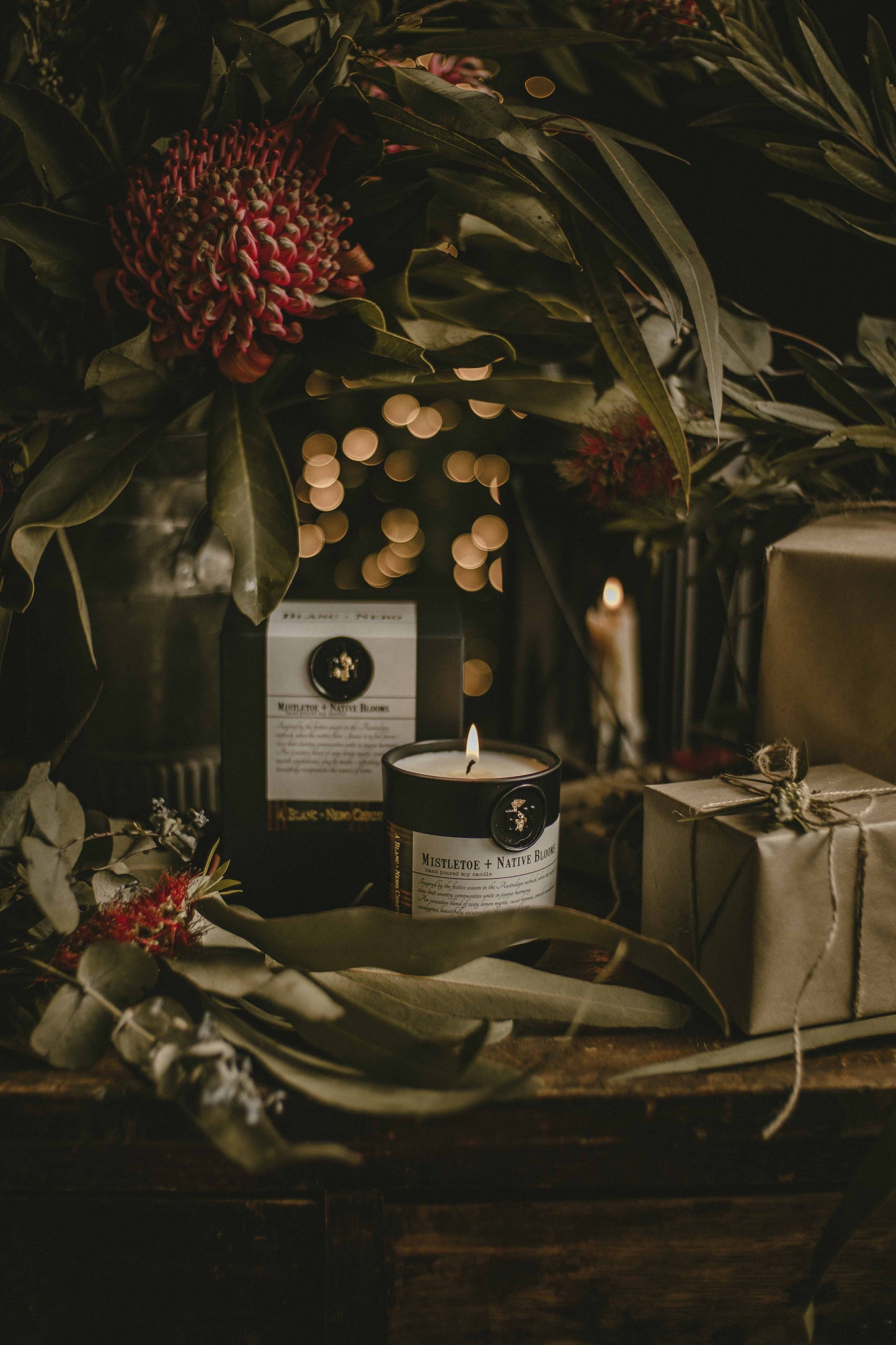 Mistletoe + Native Blooms candle