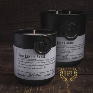 Sage Leaf + Amber candle